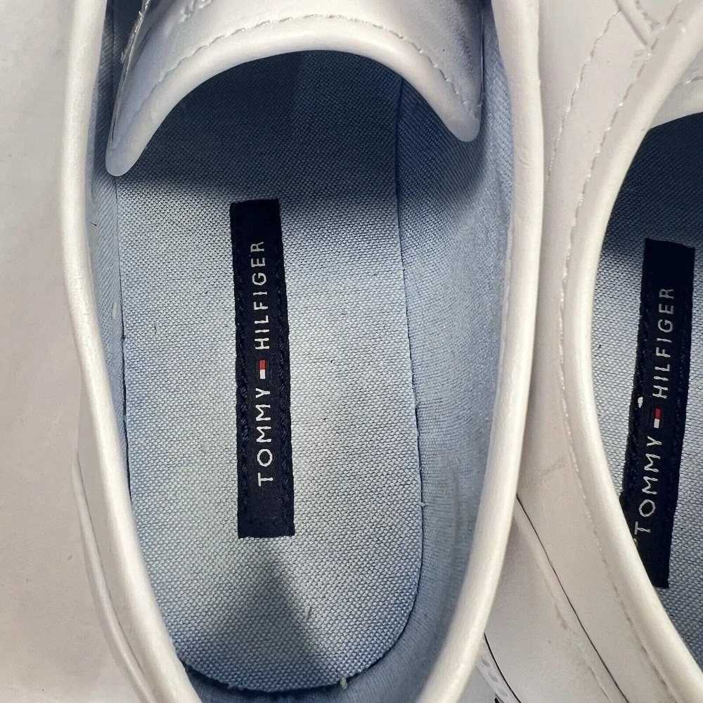 Tommy‎ Hilfiger Women's 8 Twanni White Leather Preppy Sporty Nautical